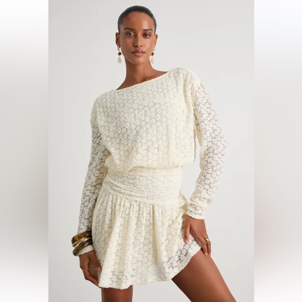 Lulu's Cream Lace Dress